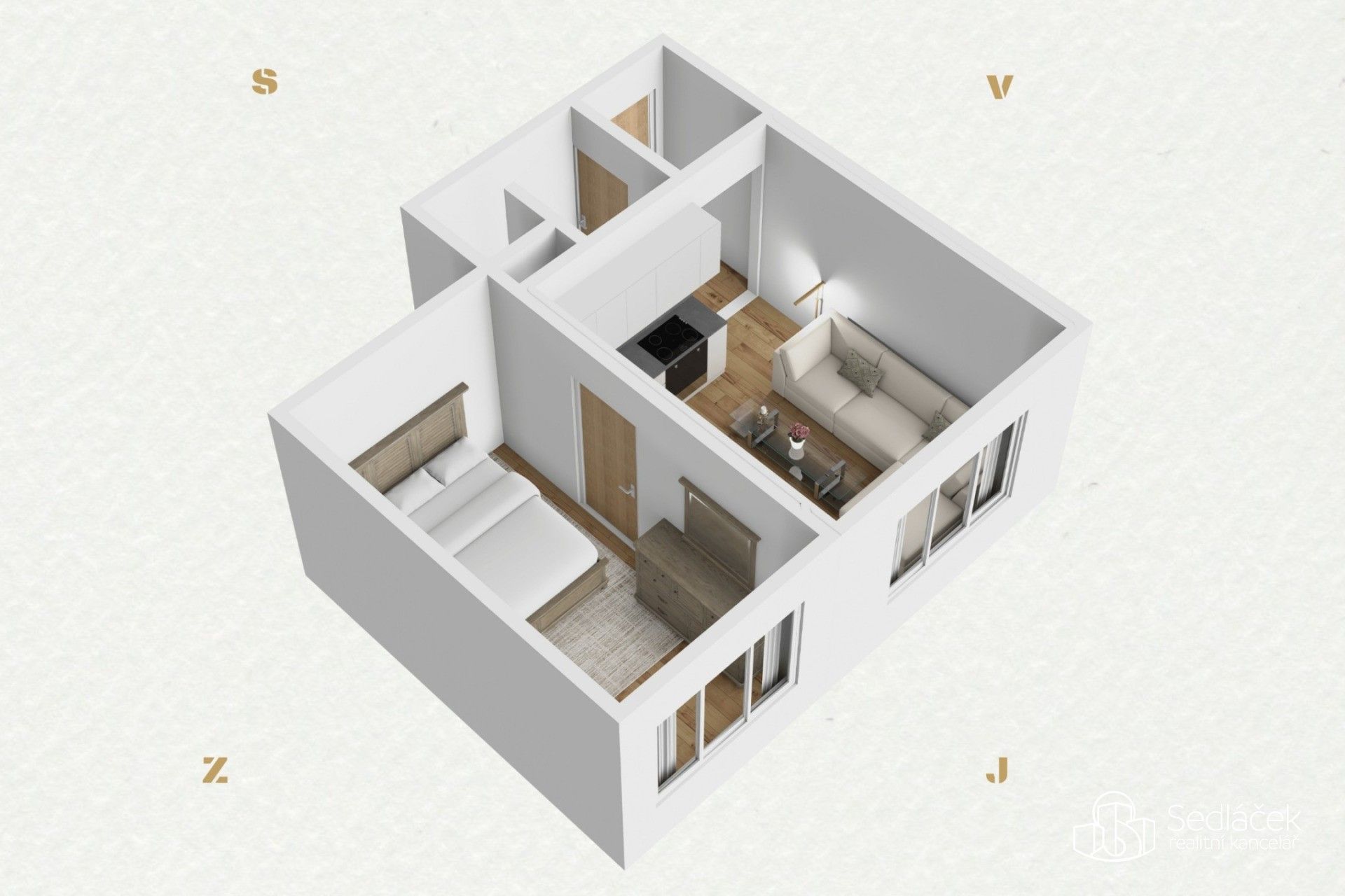 Byt 1+1 · 38 m² · Kosmonautů, Sokolov - 4