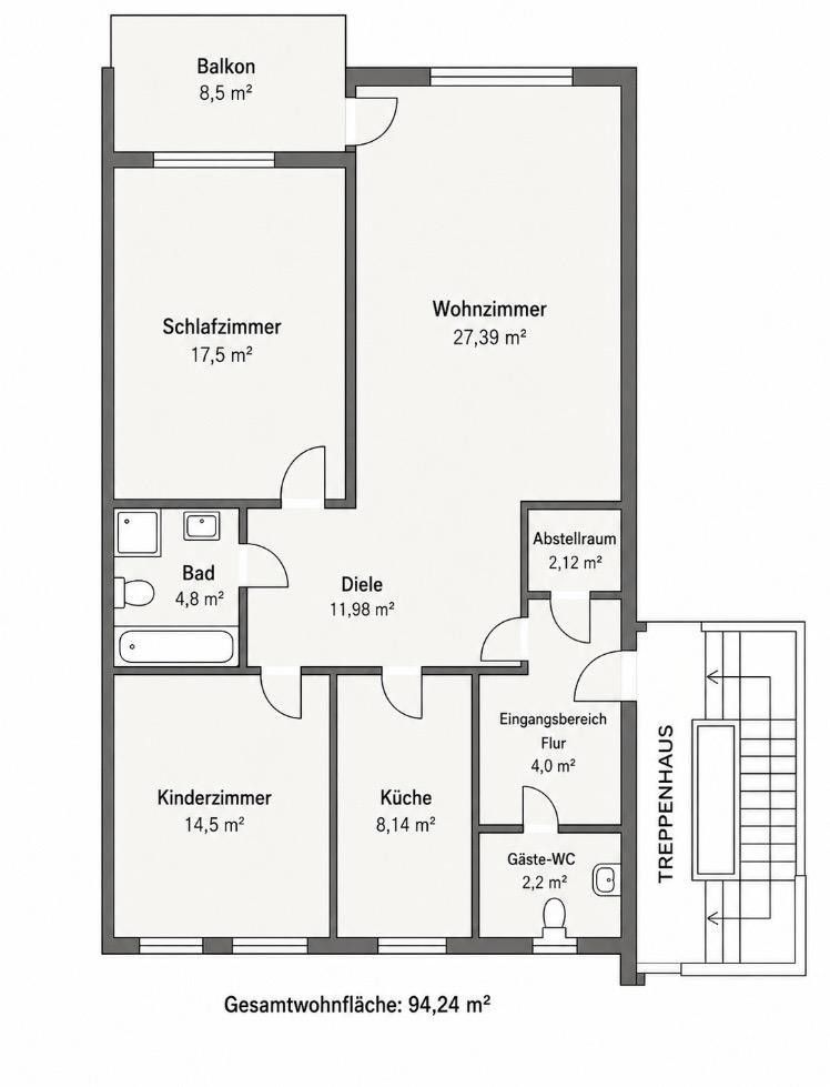 3+1, Jahnstraße 62, , Šlesvicko-Holštýnsko, 95 m² - 2
