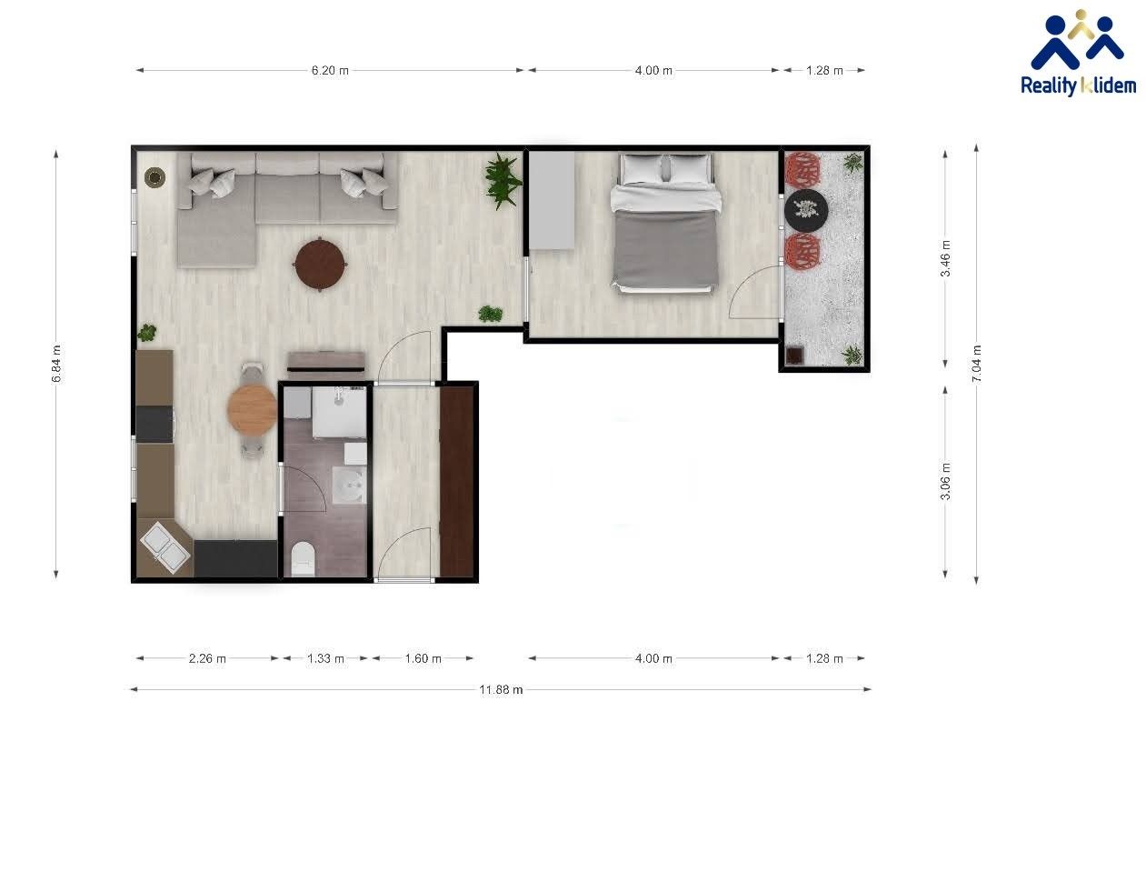 Prodej byt 2+kk - Smetanovo nábřeží 600, Vyškov Vyškov-Předměstí, 60 m² - 2