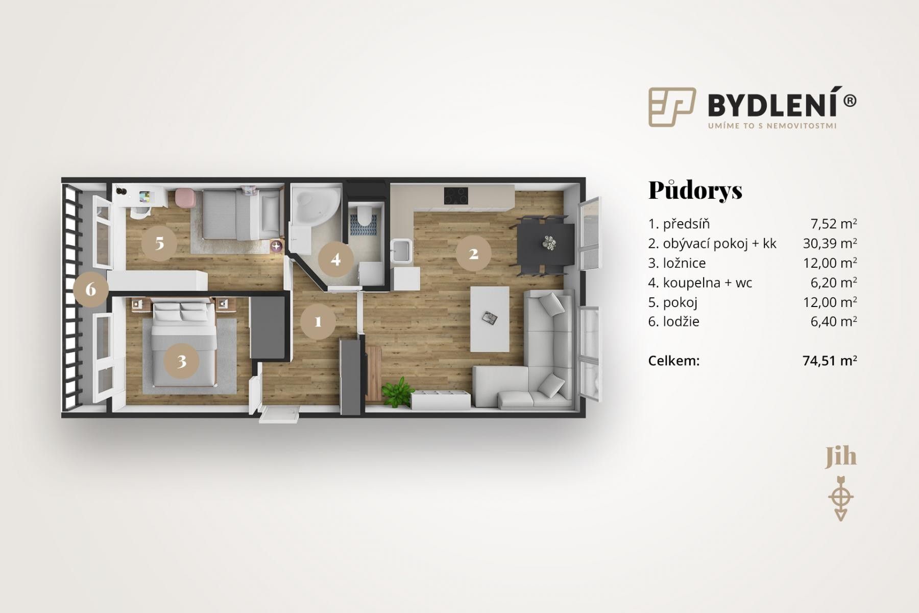 Byt 3+kk · 74 m² · Javorová, Teplice - 4