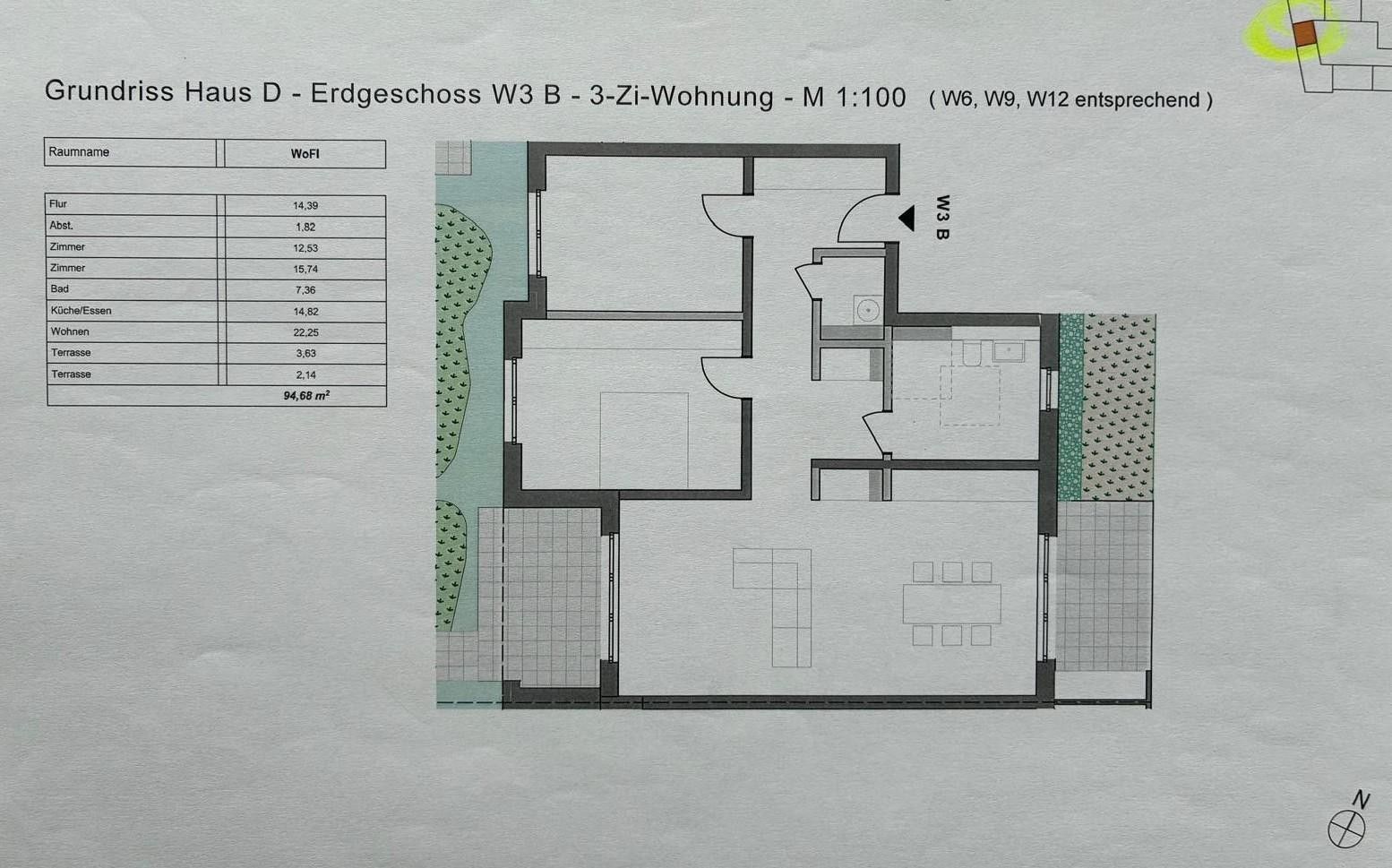3+1, Nordanger 6 Braunschweig Braunschweig Niedersachsen 38106, 95 m² - 1