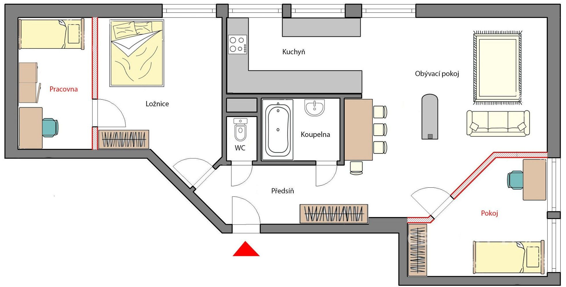 4+kk, T. G. Masaryka, Horoměřice, okres Praha-západ, 83 m² - 2