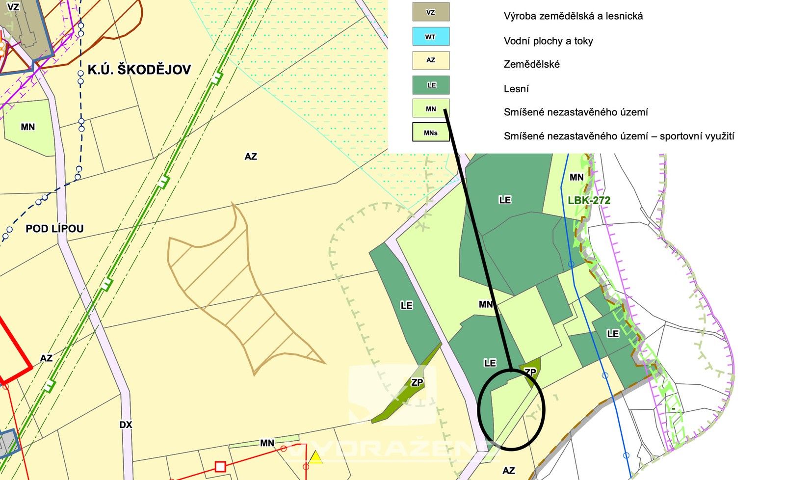 Prodej zemědělský pozemek - Škodějov, Příkrý, 2 448 m² - 5