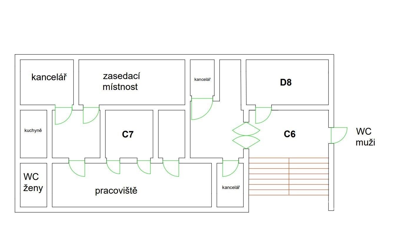 Pronájem kancelář - třída Tomáše Bati 1547, Zlín, 260 m² - 5