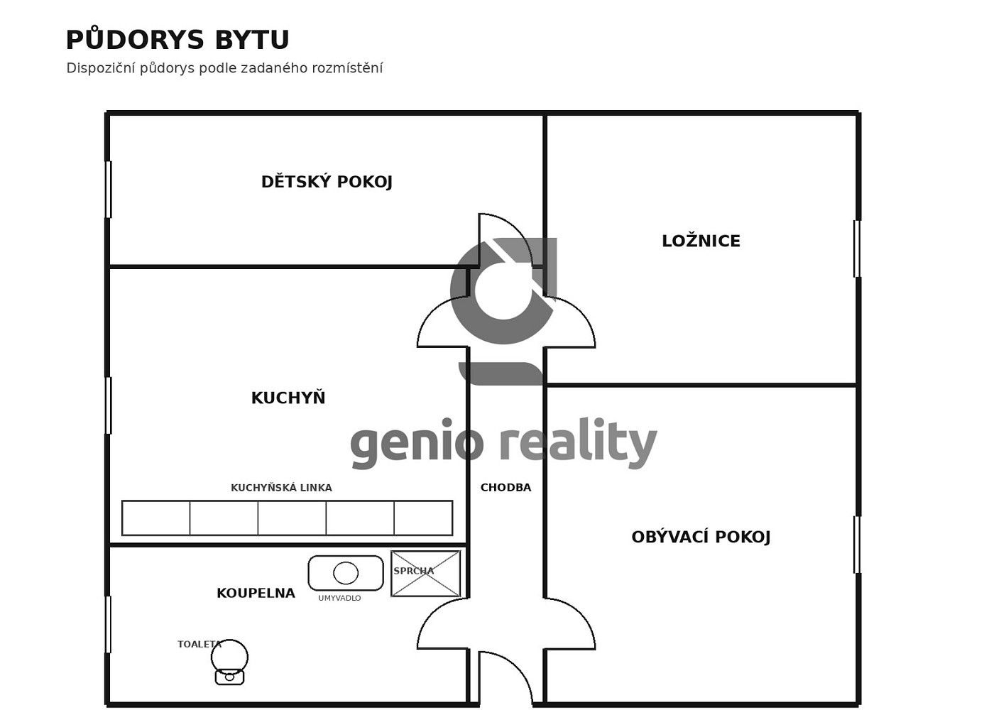Byt 3+1 · 61 m² · Halasova, Litvínov - Horní Litvínov, okres Most - 3