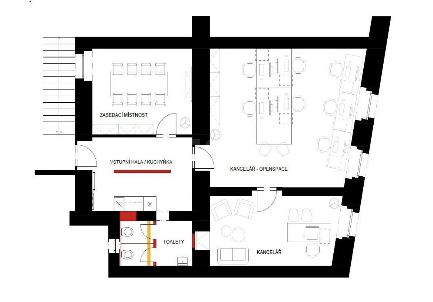 Kancelář · 132 m² · Krakovská, Praha 1 - Nové Město - 3