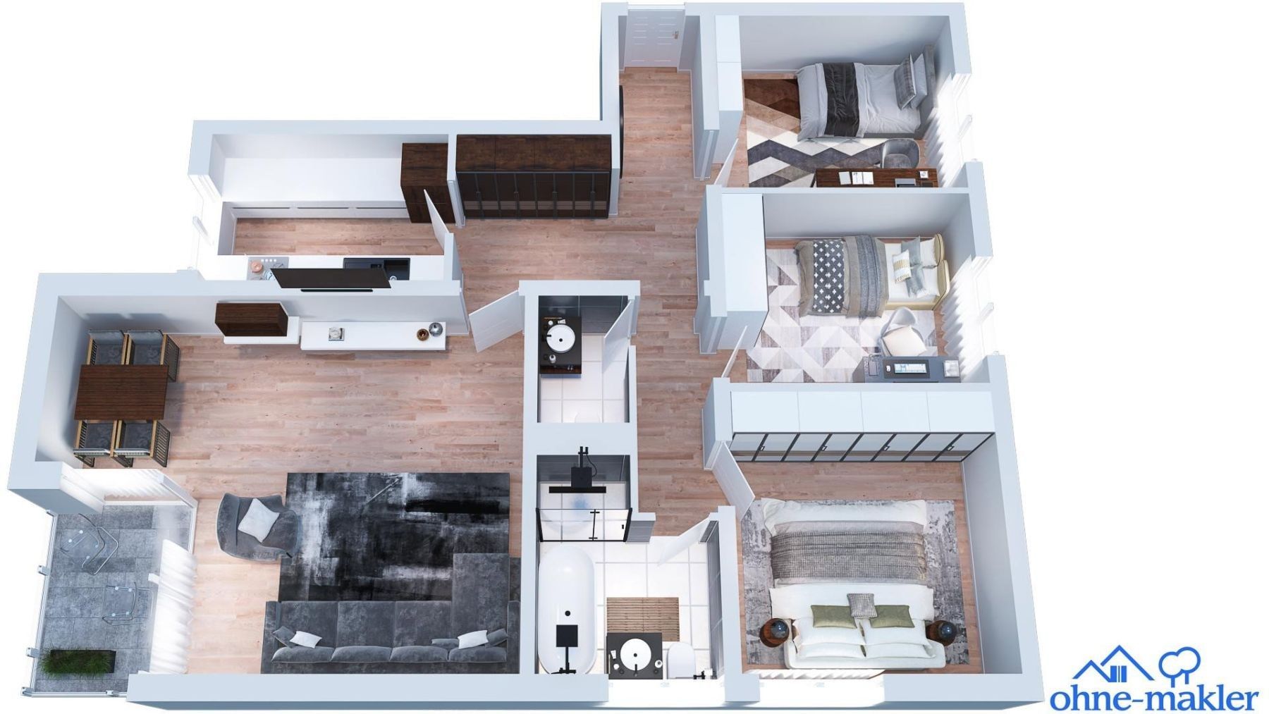 4+1, Wetzelgasse 6 Düsseldorf Heerdt Nordrhein-Westfalen 40549, 100 m² - 1
