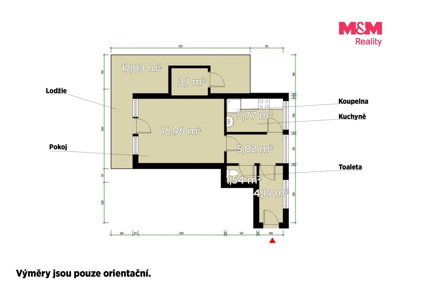Byt 1+1 · 34 m² · Goethova, Plzeň - 3