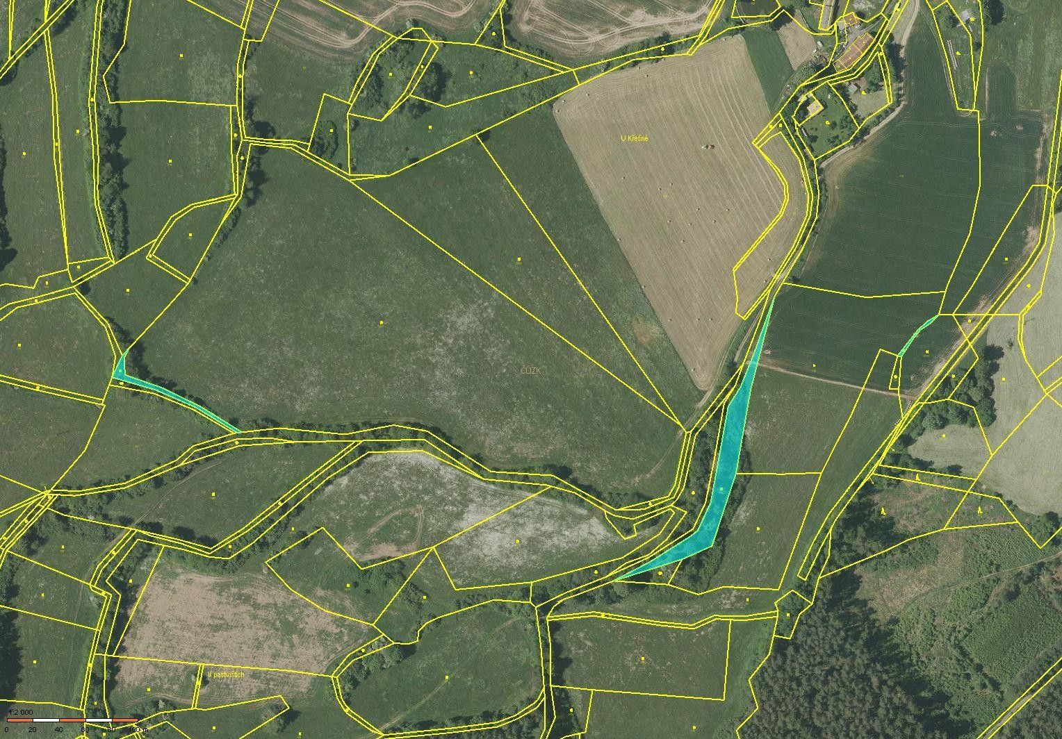 Prodej louka - Újezdec, Mochtín, 2 981 m²