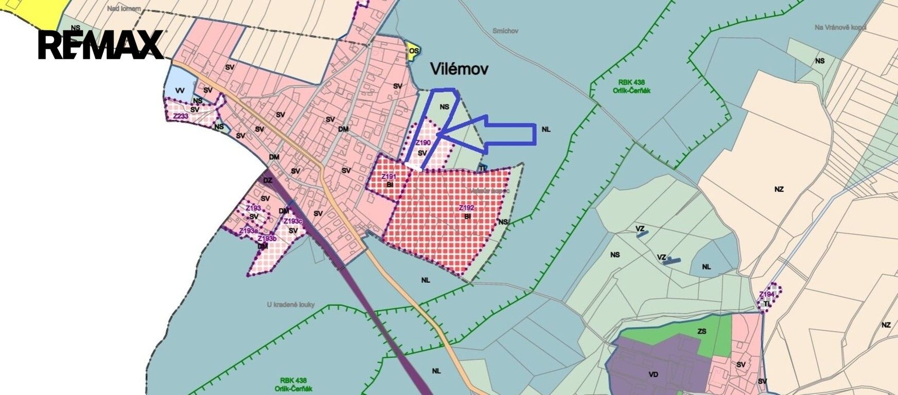 Pozemky pro bydlení, Humpolec, 7 833 m² - 2
