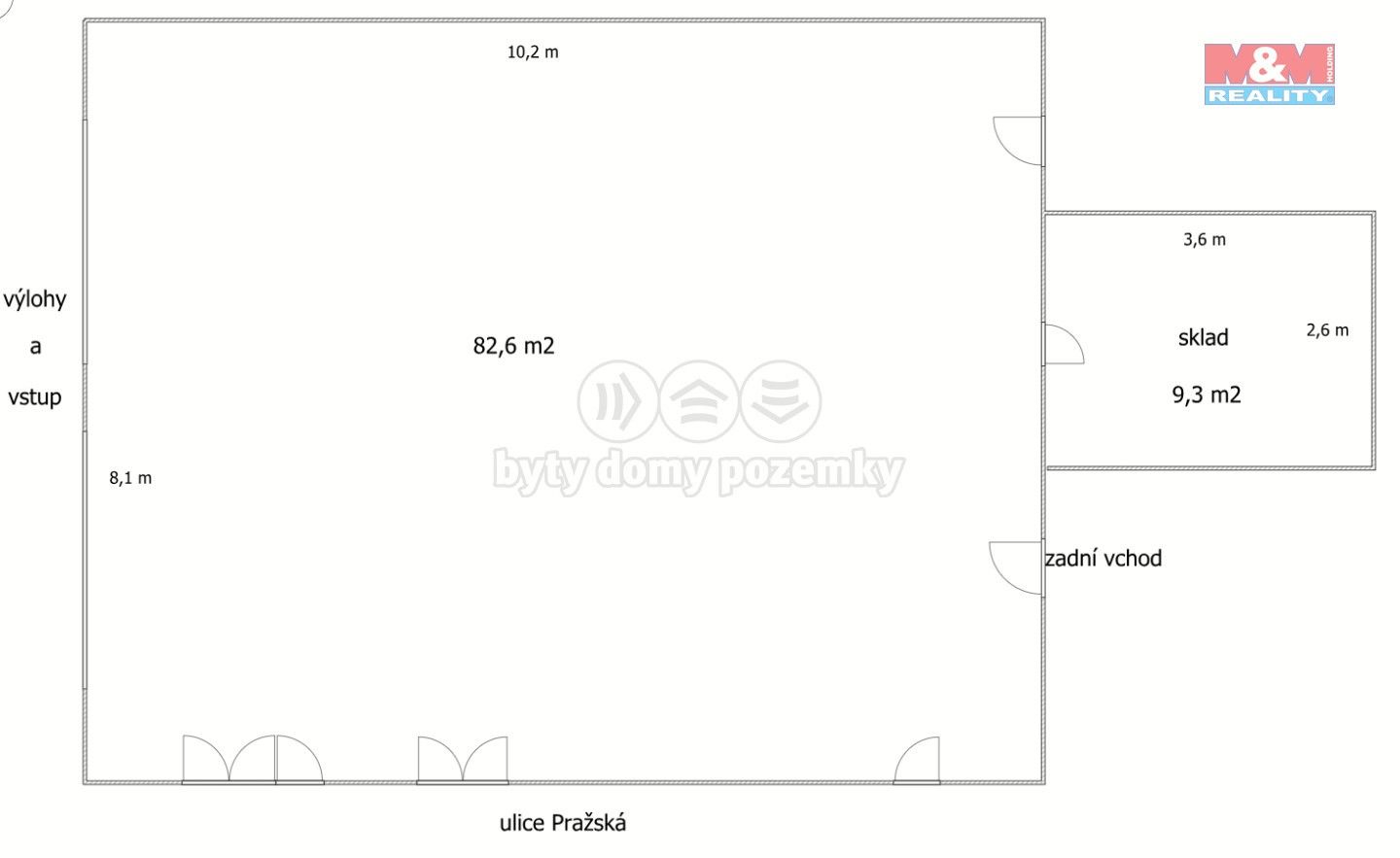 Pronájem kancelář - Pražská, Kostelec nad Černými lesy, 91 m²
