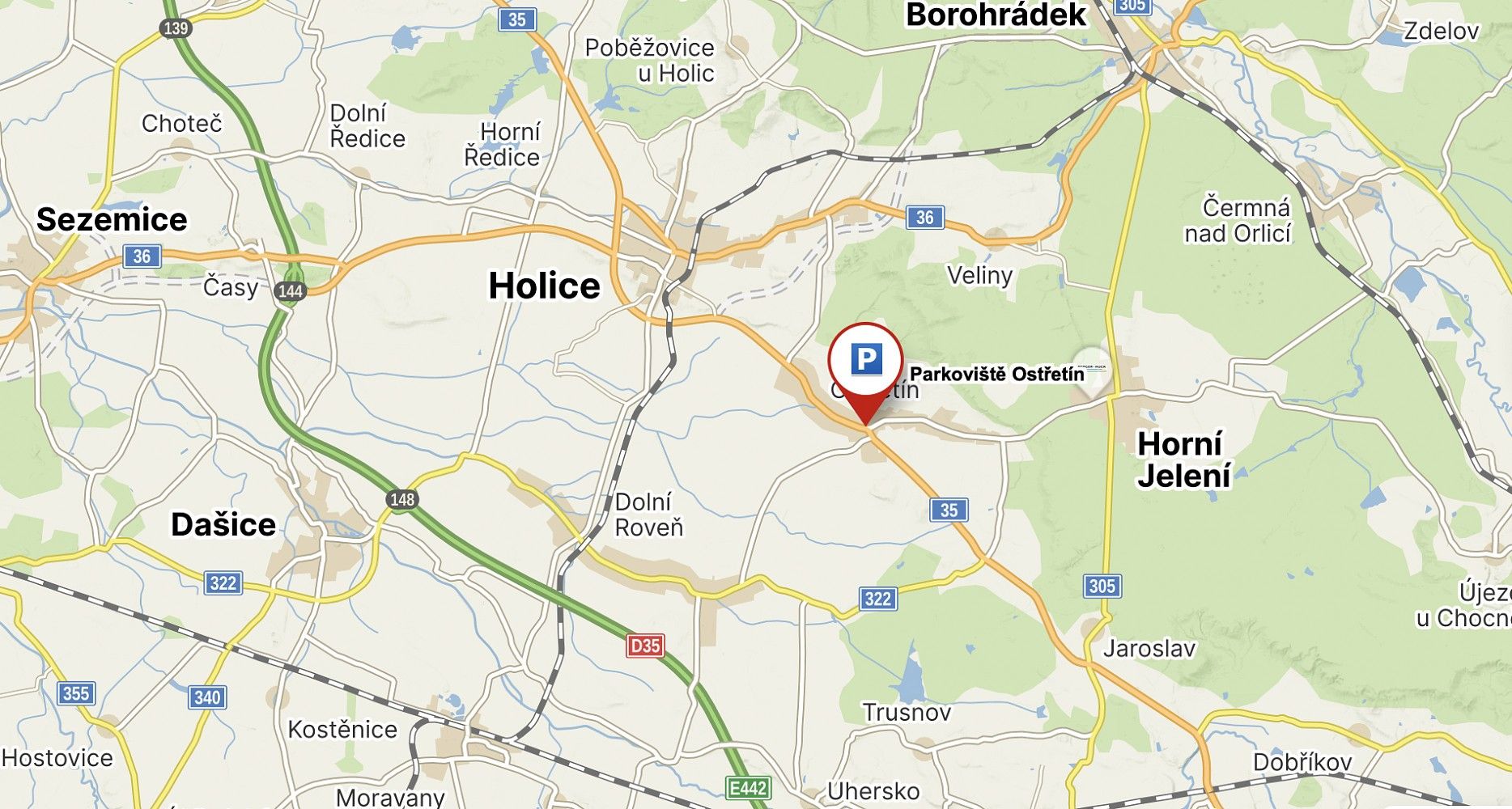 Prodej komerční pozemek - Ostřetín, okres Pardubice, Pardubický kraj - 2