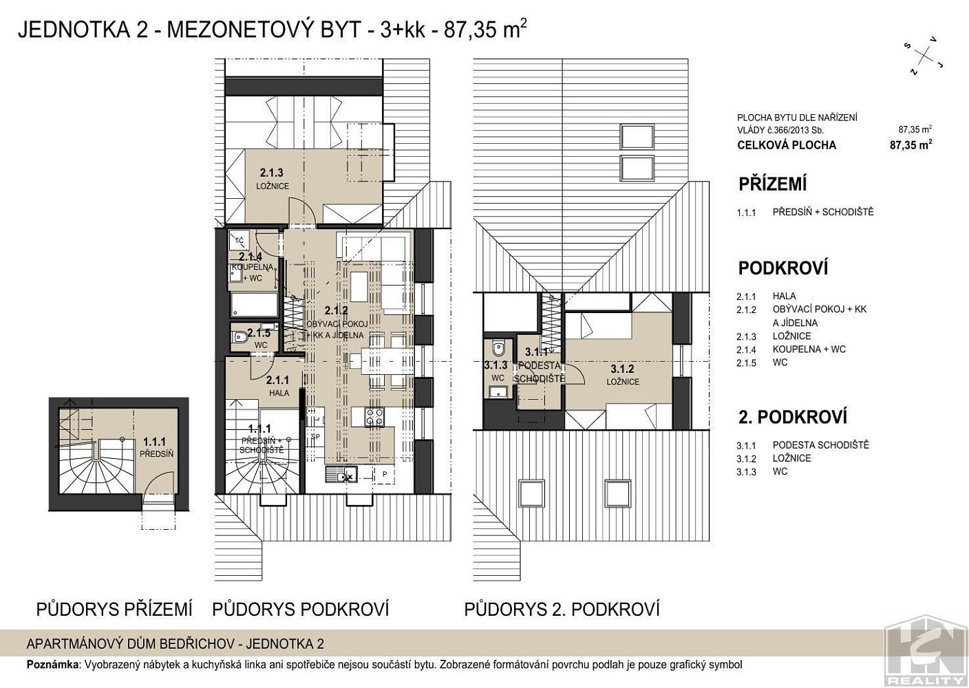 Prodej byt 3+kk - Bedřichov, okres Jablonec nad Nisou, 87 m² - 5