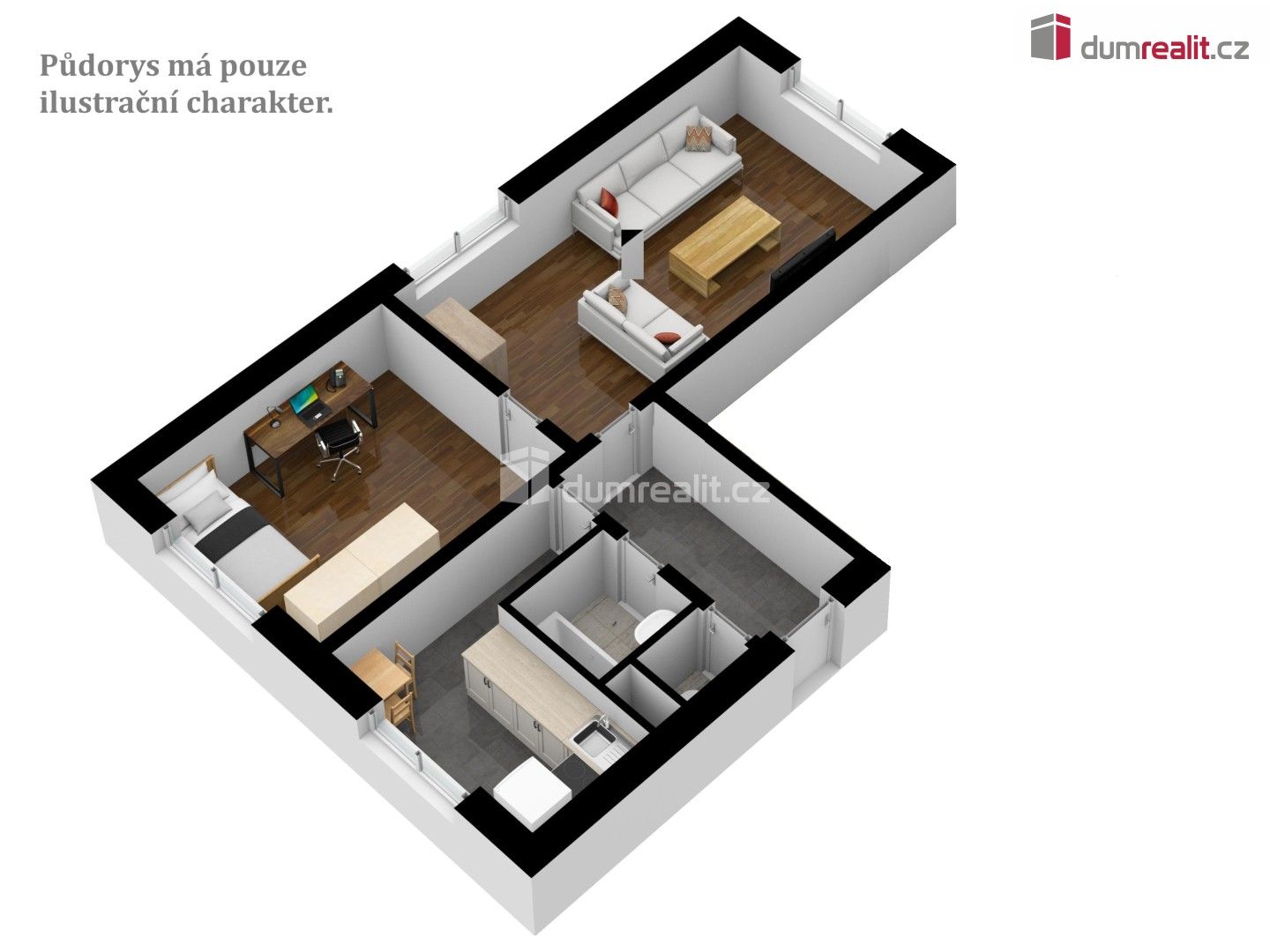 Byt 2+1 · 52 m² · Omlenická, Kaplice - 4