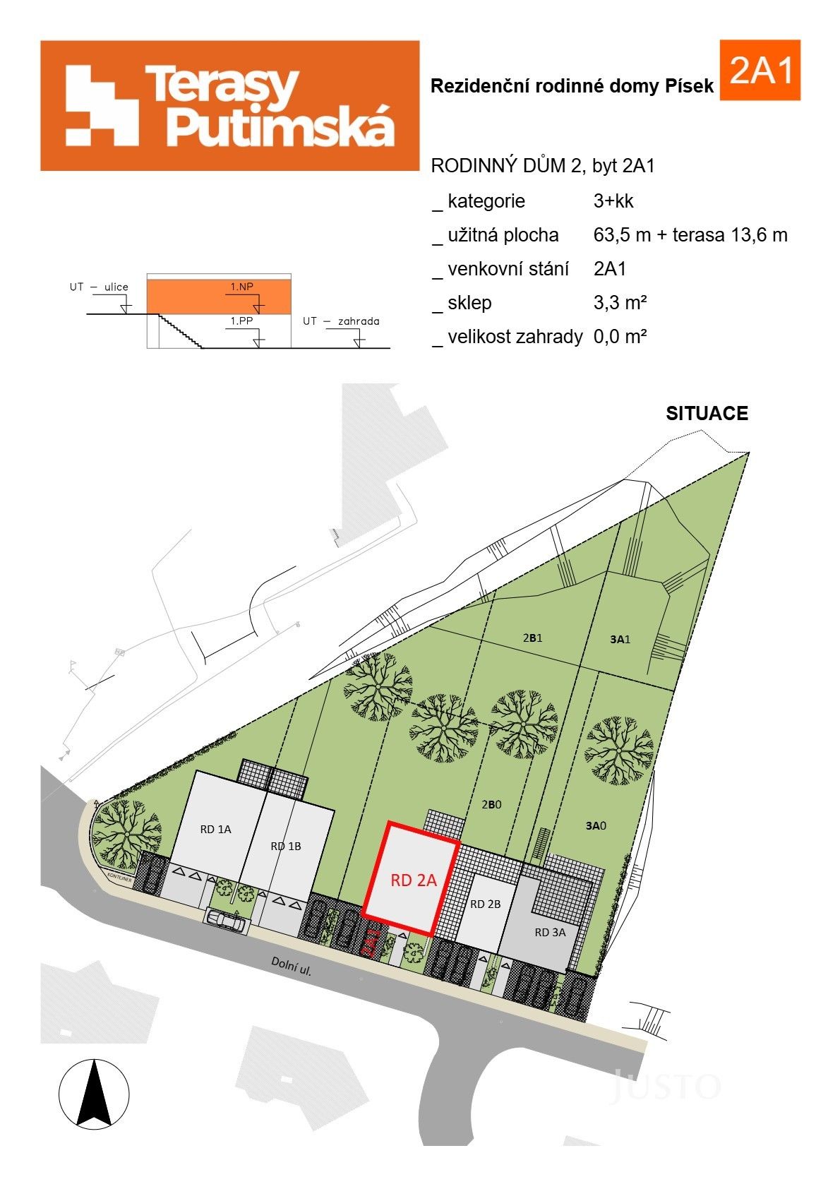 Prodej byt 3+kk - Dolní, Písek, 63 m²