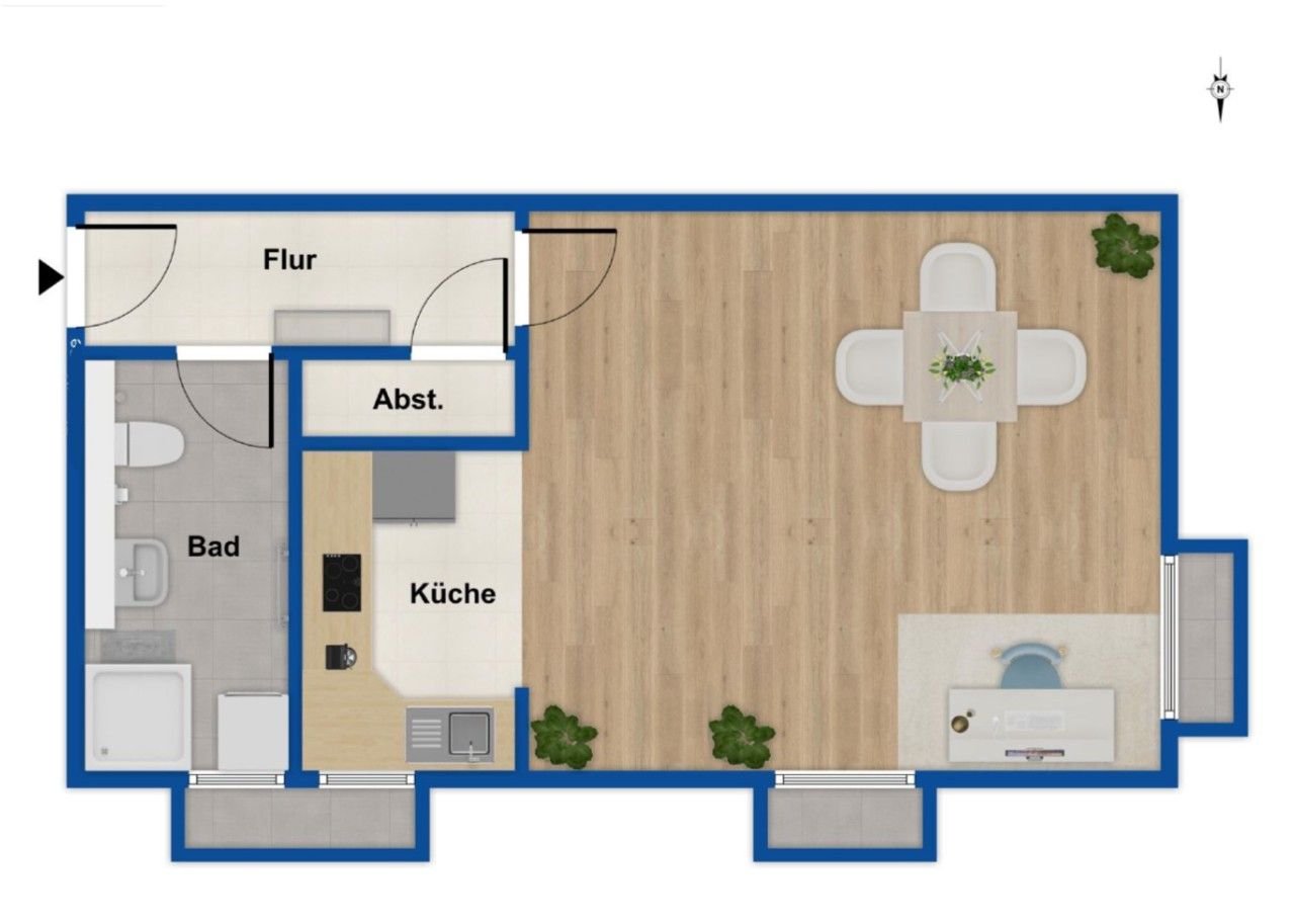 1+1, Unterhaching Unterhaching Bayern 82008, 46 m² - 1