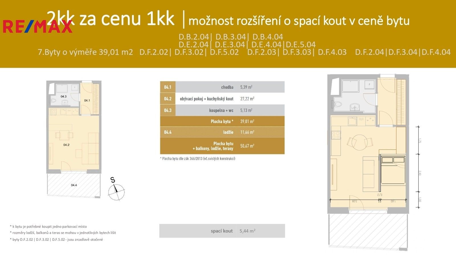 1+kk, Vrbenská, České Budějovice, 39 m²