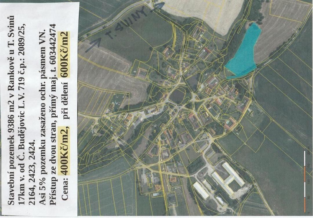 Prodej pozemek pro bydlení - Rankov, Trhové Sviny