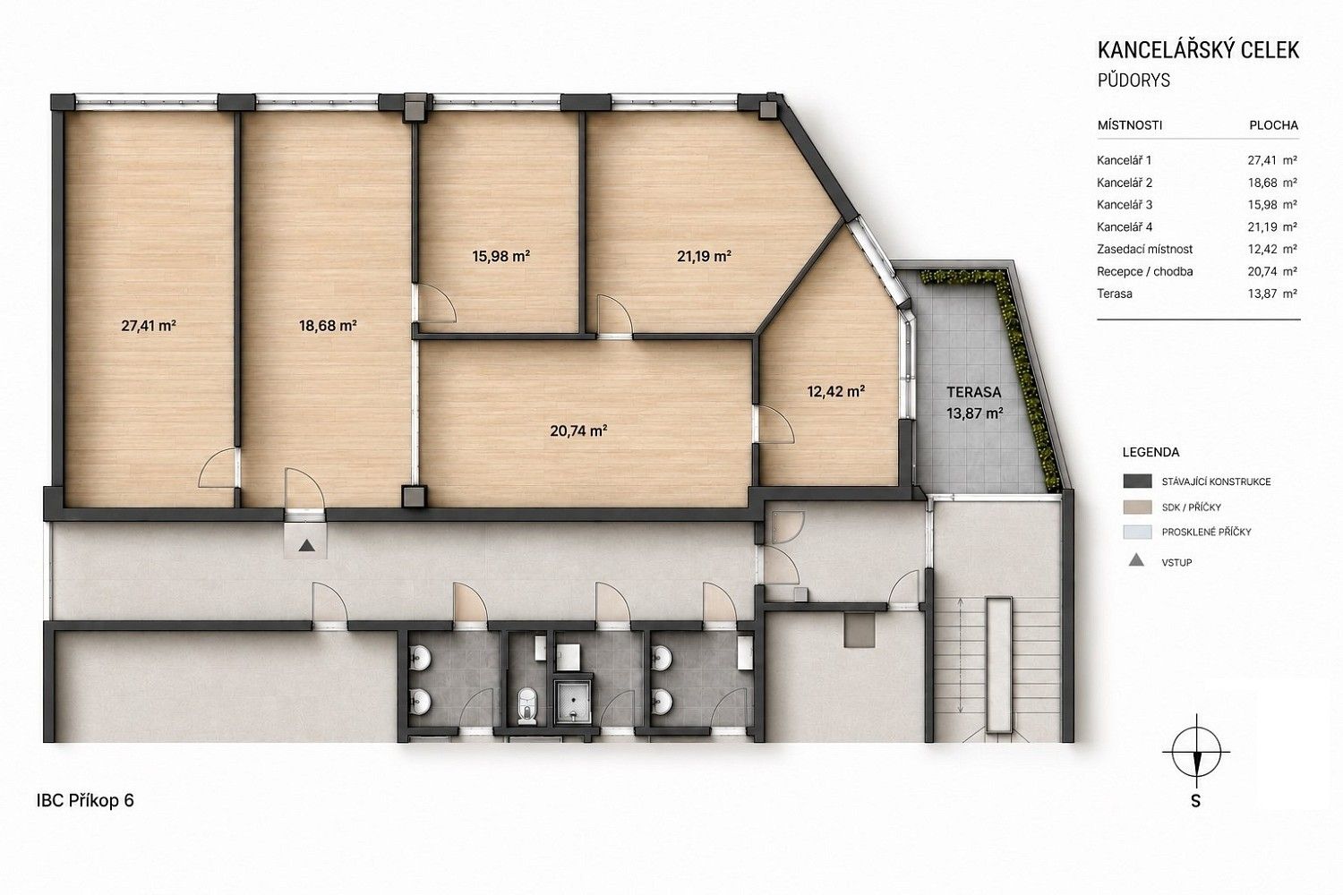 Pronájem kancelář - Brno - Zábrdovice, okres Brno-město, Jihomoravský kraj, 139 m² - 2