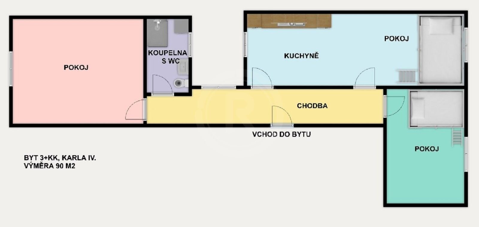 Byt 3+kk · 90 m² · Karla IV. 104, České Budějovice 1 - 4