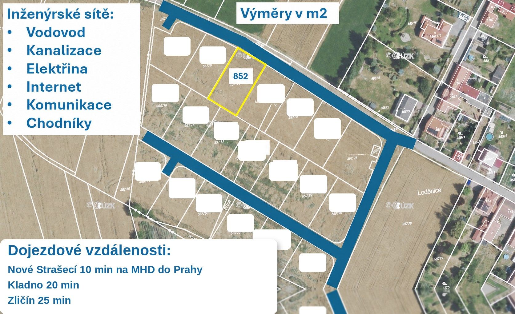 Pozemky pro bydlení, Mšecké Žehrovice - Lodenice, Středočeský kraj - 2