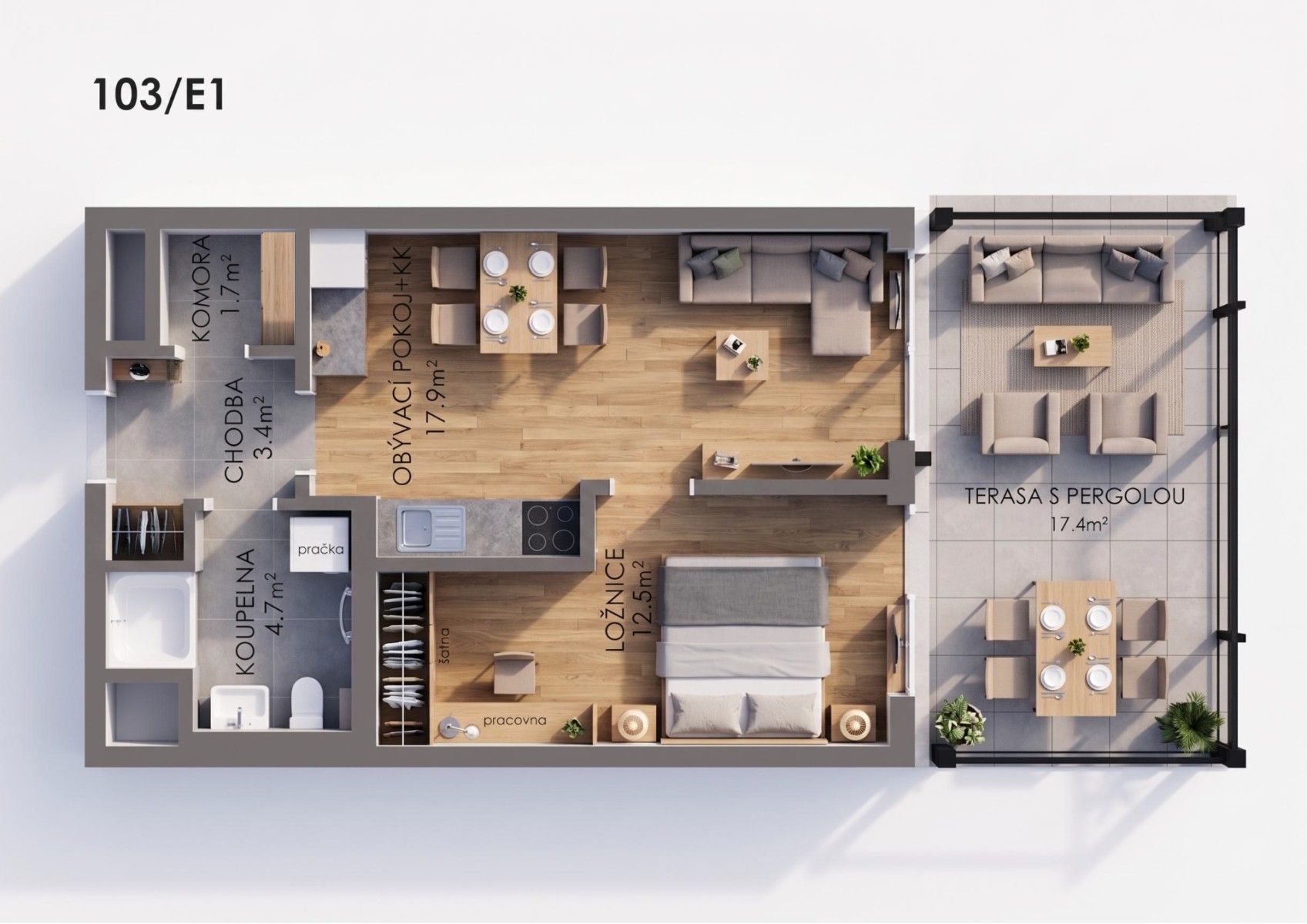 2+kk, Stočesova, Praha - Ruzyně, 43 m² - 2