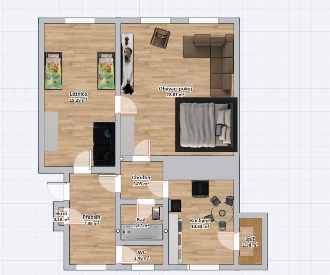 Pronájem byt 2+1 - Michalská, Litoměřice, 75 m²