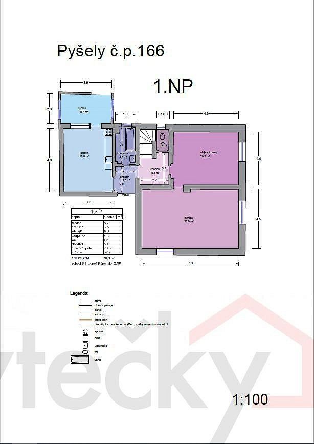 Rodinné domy, Průběžná, Pyšely, okres Benešov, 129 m² - 2