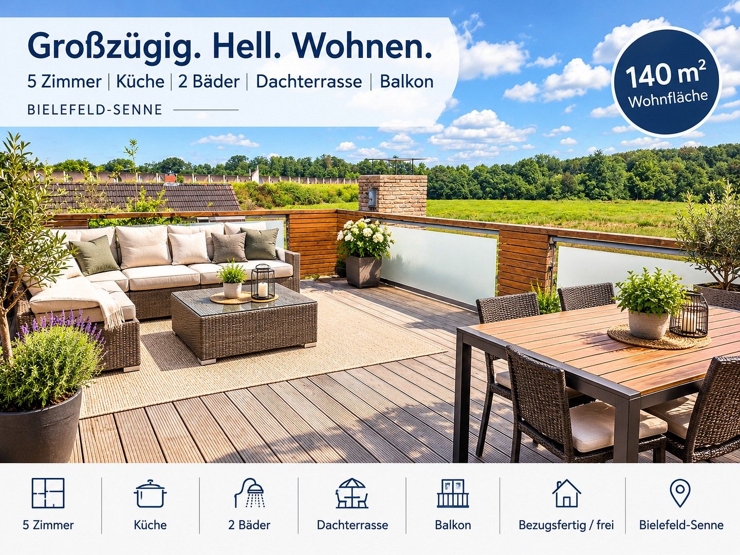 5+1, Antilopenweg 12 Bielefed Nordrhein-Westfalen 33659, 140 m² - 1