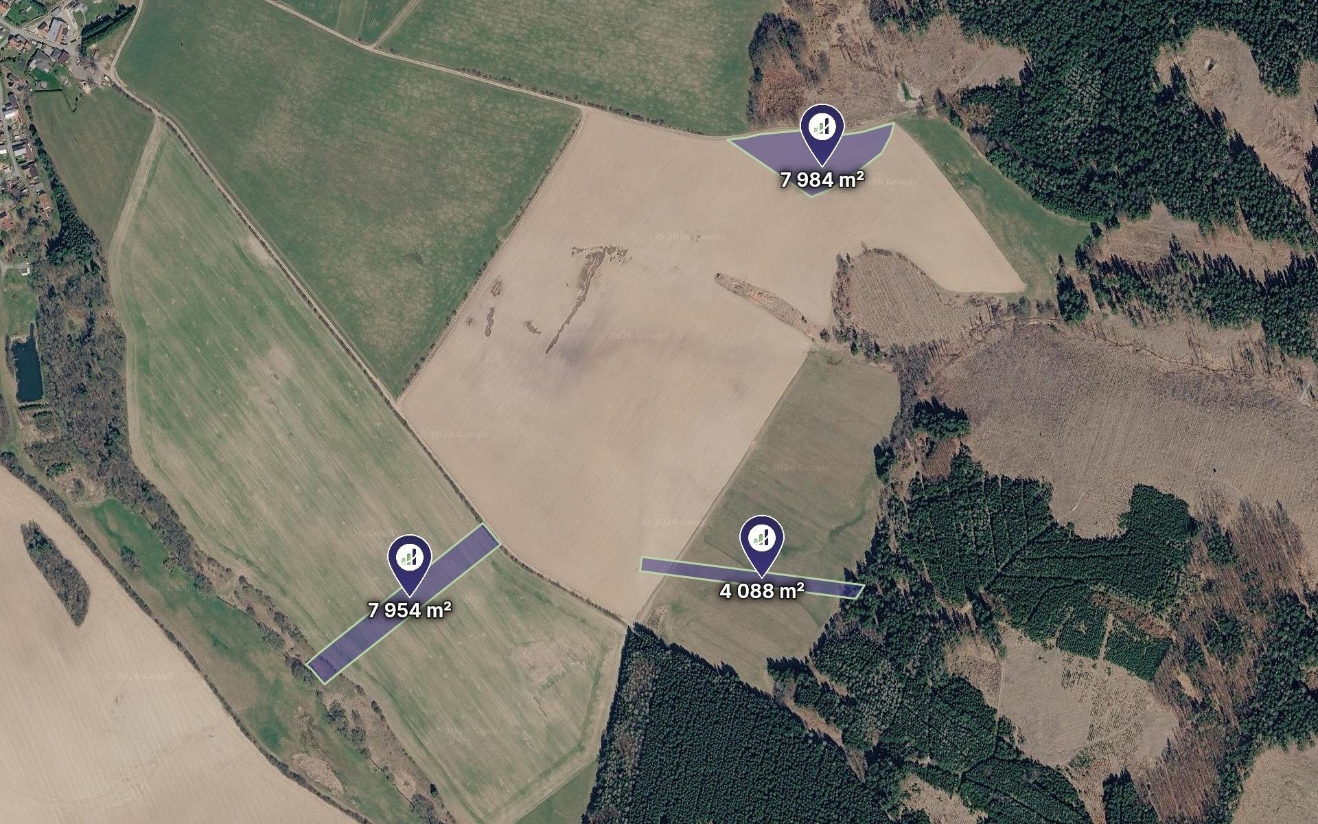 Zemědělské pozemky, Buková, 34 659 m² - 2