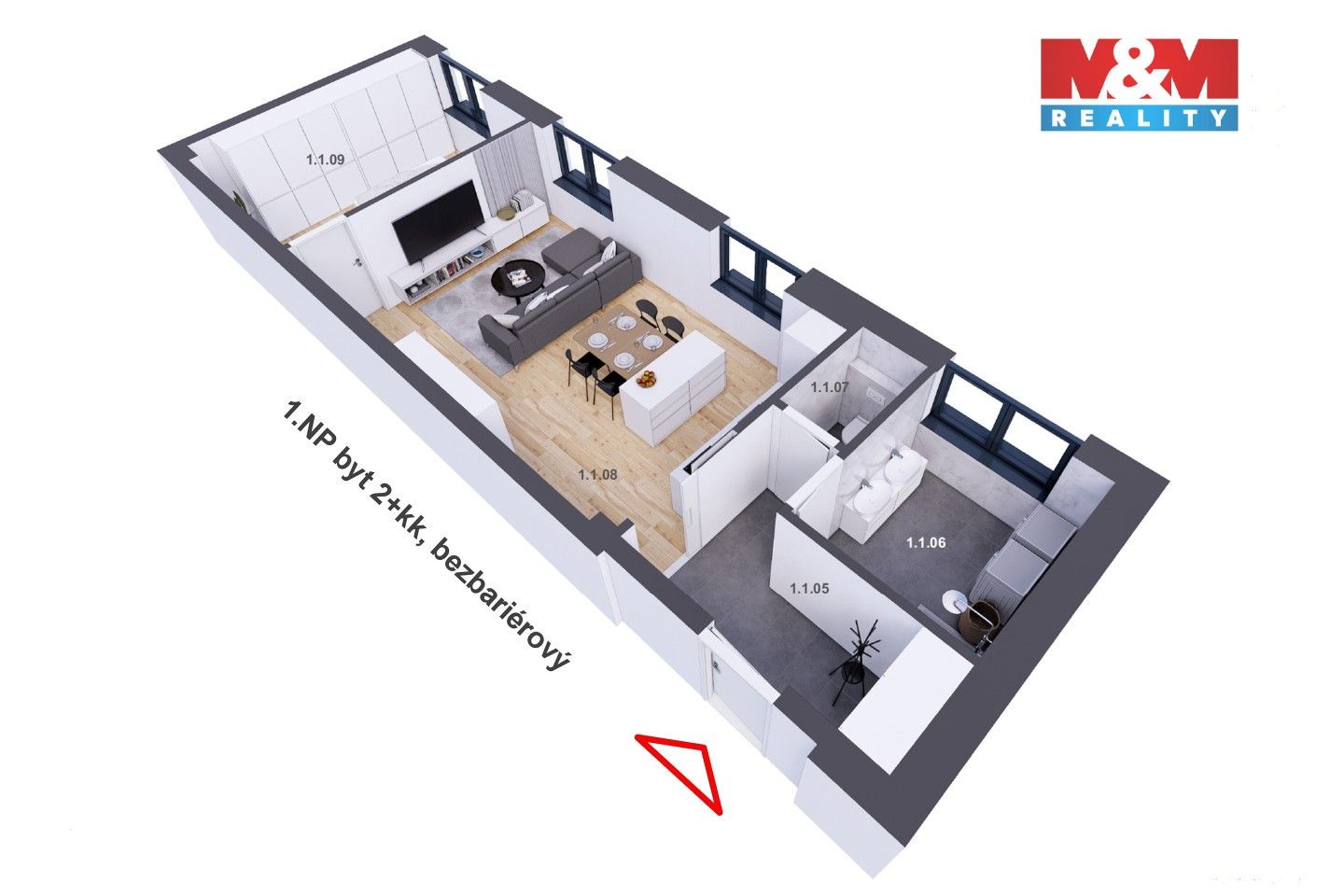 Prodej byt 2+kk - náměstí Pod lípou, Praha, 62 m²