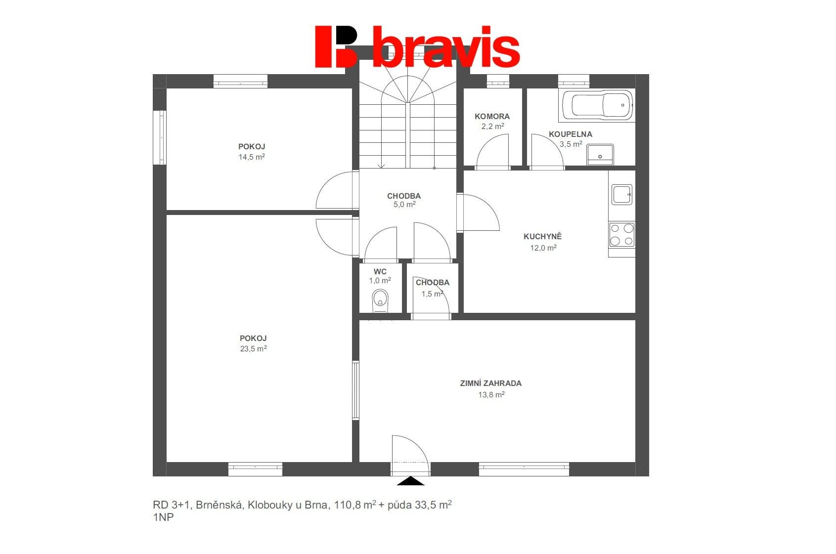 Prodej rodinný dům - Brněnská 616, Klobouky u Brna, 111 m² - 5