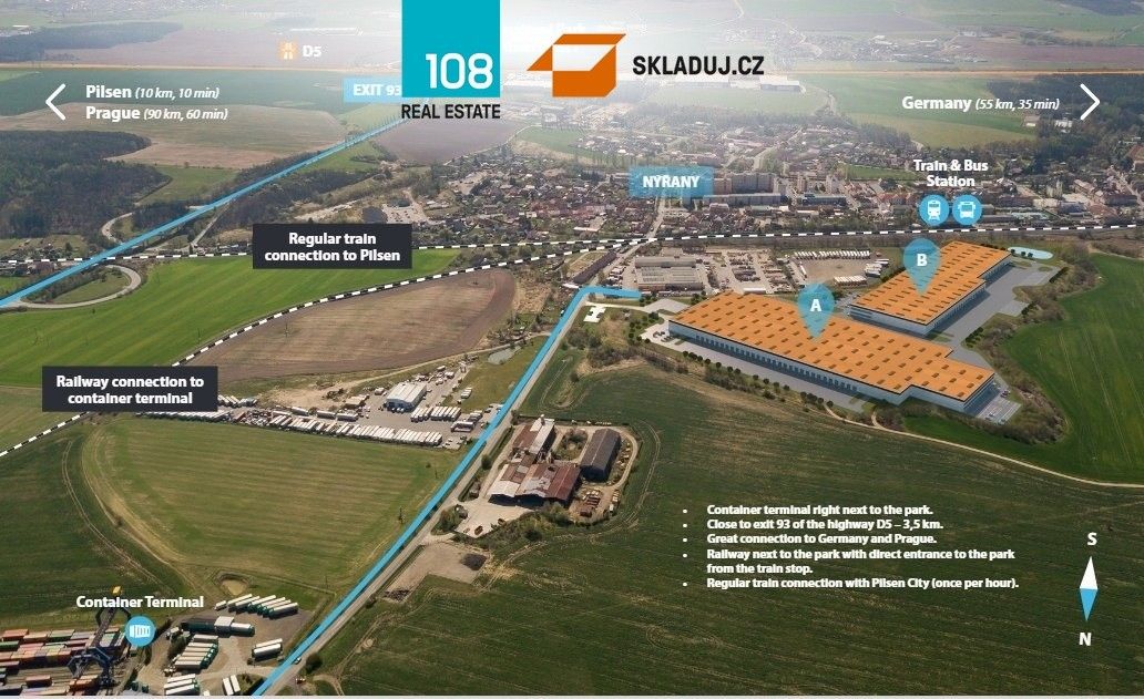 Sklady, Úherce, 10 000 m² - 2
