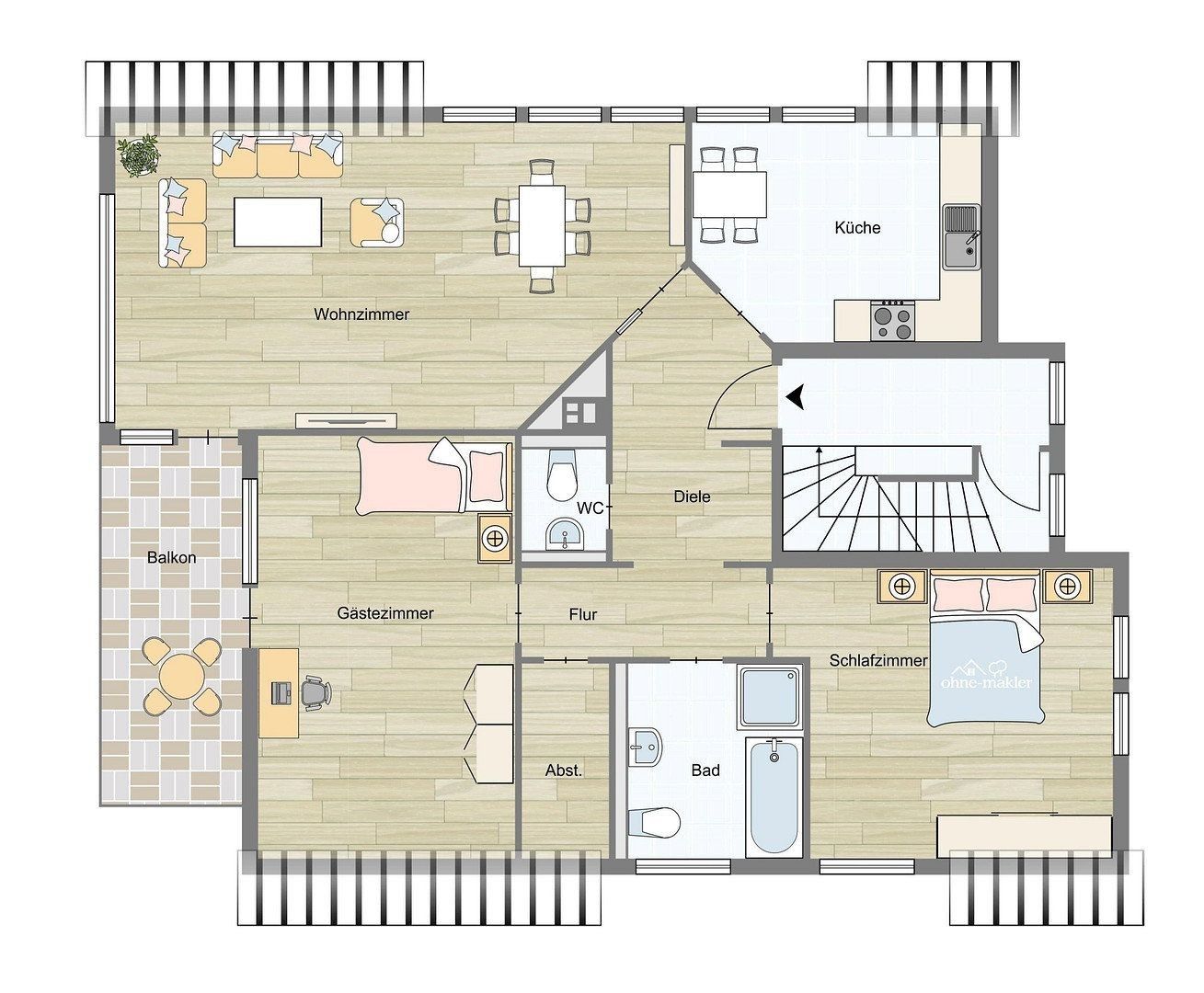3+kk, Bochum Höntrop Nordrhein-Westfalen 44869, 119 m² - 1