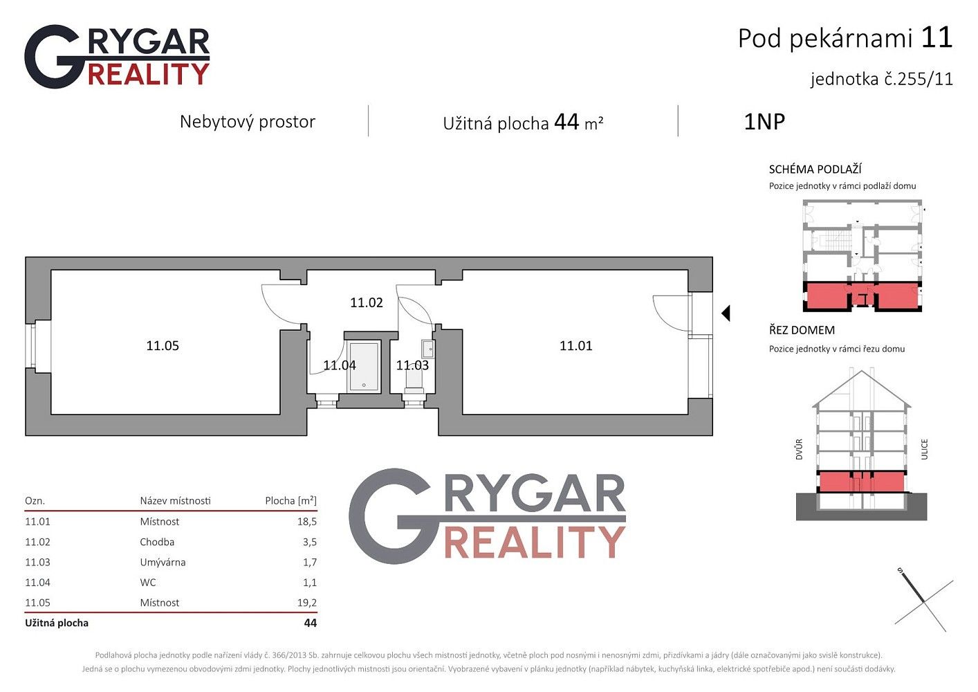 Obchodní prostory · 44 m² · Pod pekárnami, Praha 9 - Vysočany - 3