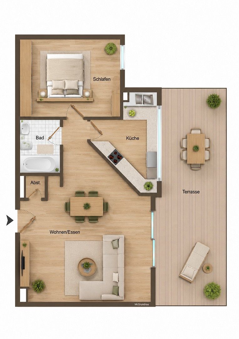 2+1, An der Post 13, , Sasko, 62 m² - 1