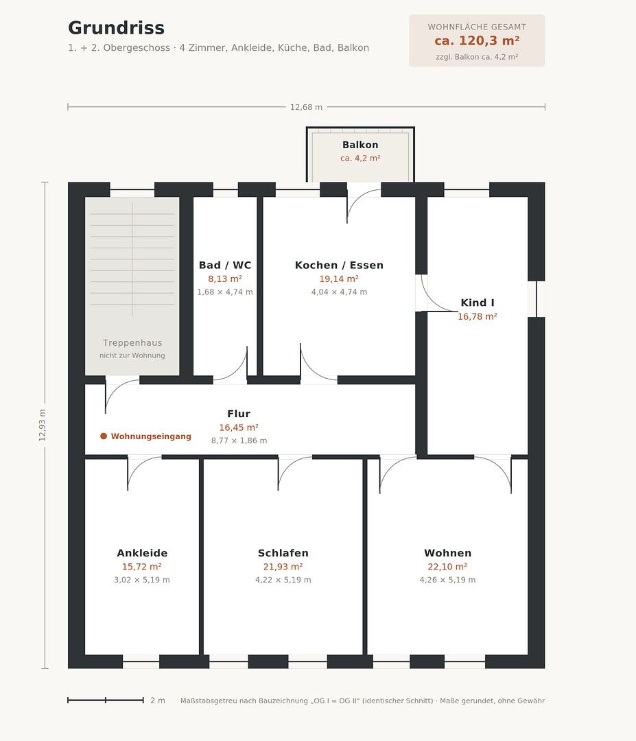 4+1, Hof Hof Bayern 95028, 123 m² - 2