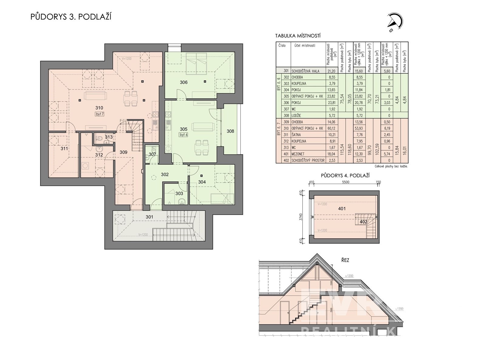 Byt 3+kk · 73 m² · Rozkošská 2316, Havlíčkův Brod - 3