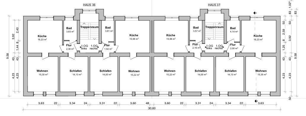 2+kk, Wilhelmstraße 37 Leverkusen Opladen Nordrhein-Westfalen 51379, 56 m² - 1