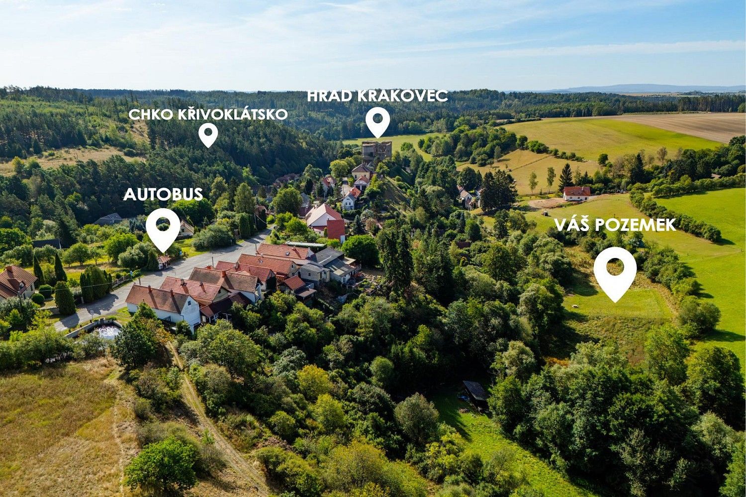 Pozemky pro bydlení, Krakovec, okres Rakovník, Středočeský kraj - 2