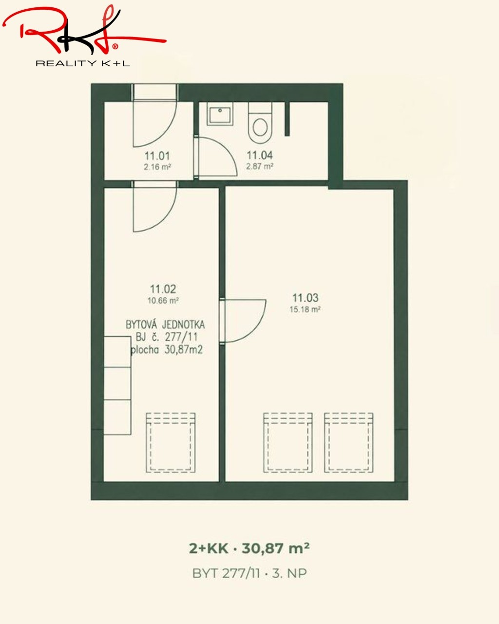 Byt 2+kk · 31 m² · Havlíčkova, Roudnice nad Labem - 4