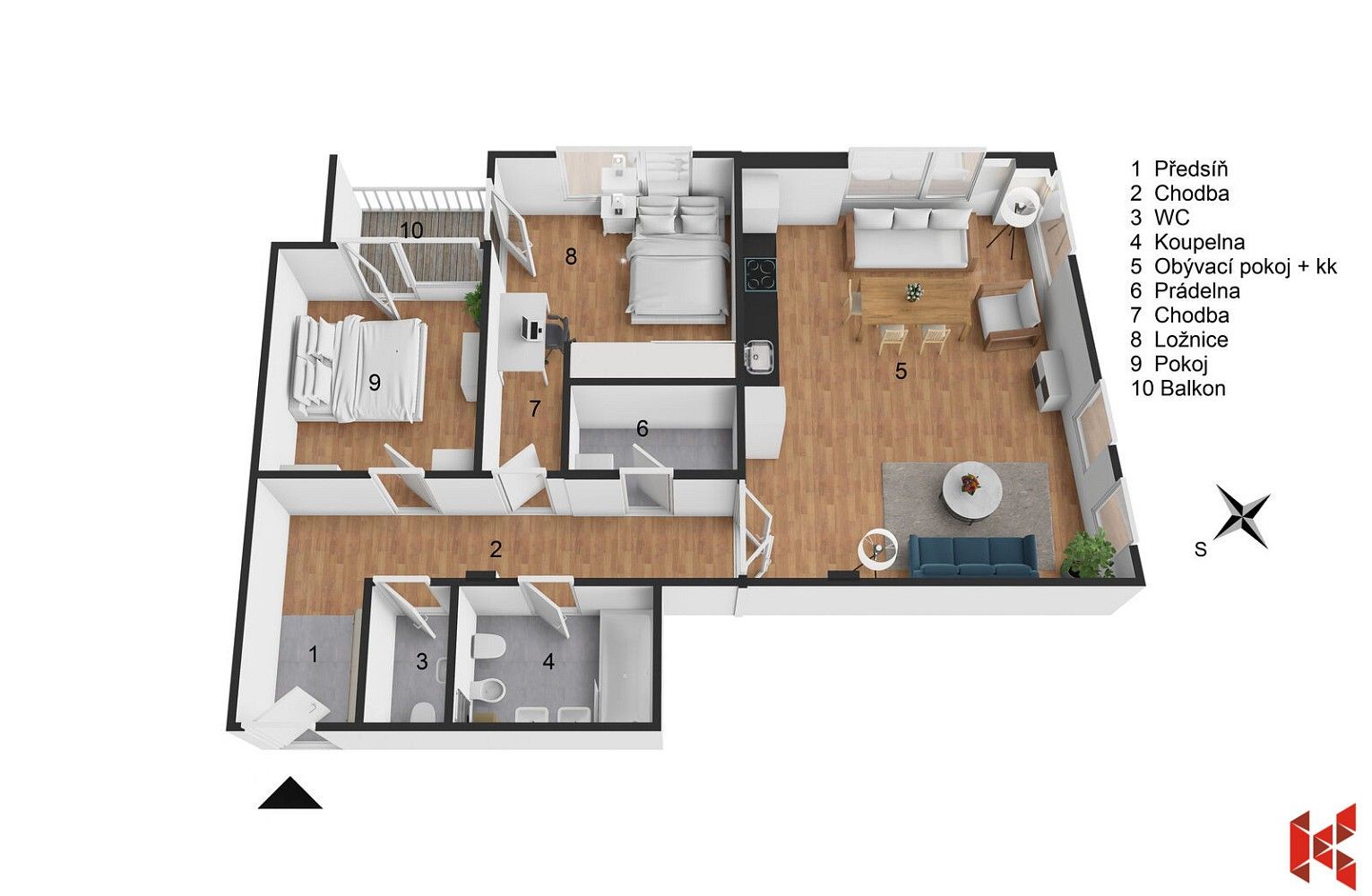 Byt 3+kk · 92 m² · Švédská, Praha 5 - Smíchov - 3
