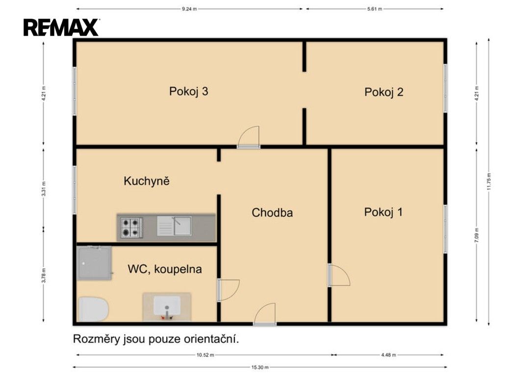 Byt 3+1 · 67 m² · Hroznatova 511, Mariánské Lázně Úšovice - 3