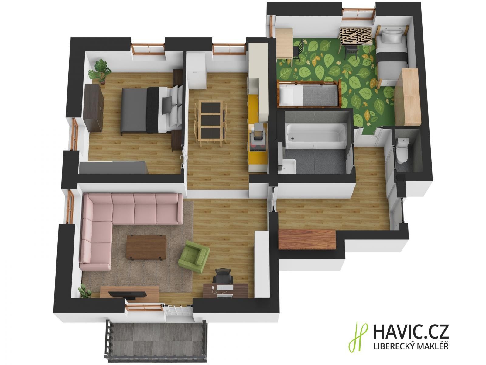 Prodej byt 3+1 - Vysoké nad Jizerou, 83 m²