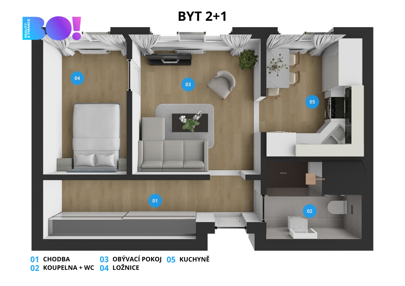 Prodej byt 2+1 - Sosnová, Třinec Dolní Líštná, 44 m² - 5