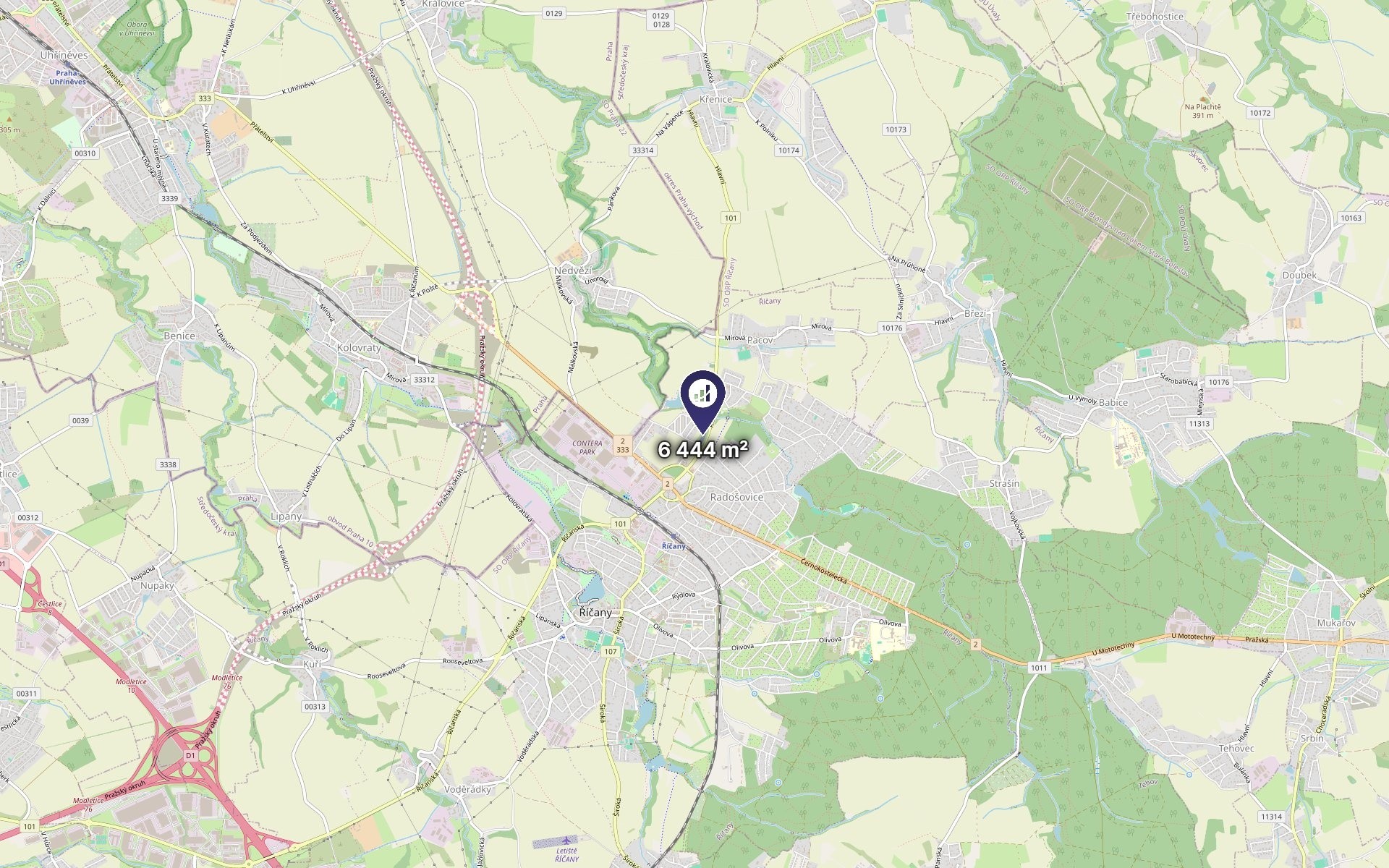 Pozemek pro bydlení · 6 444 m² · Říčany - 4
