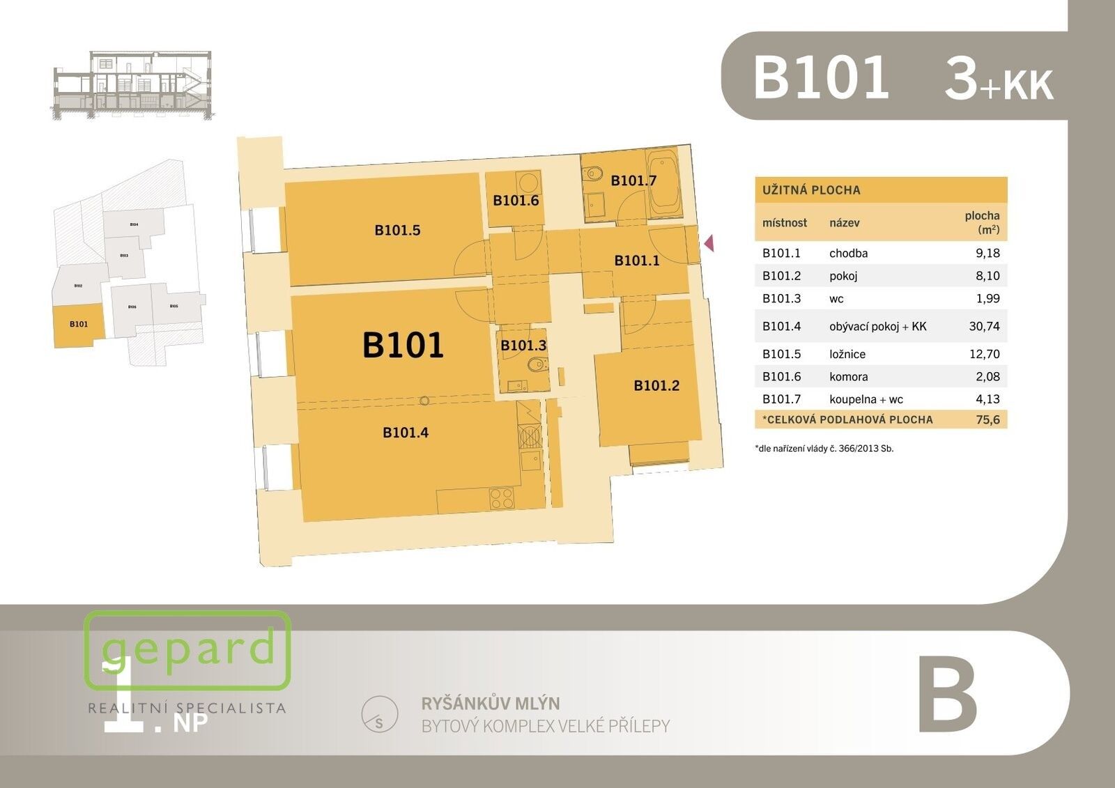Byt 3+kk · 69 m² · Pražská 48, Velké Přílepy - 4