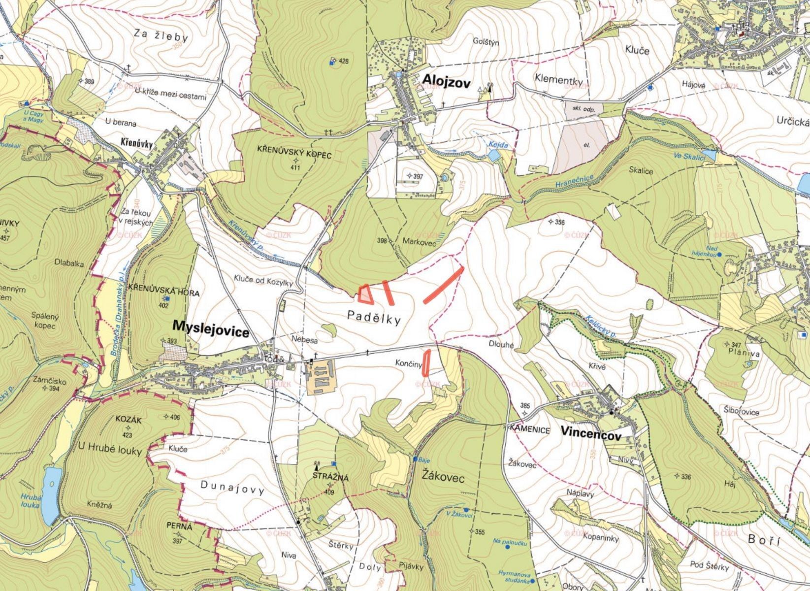 Prodej zemědělský pozemek - Myslejovice