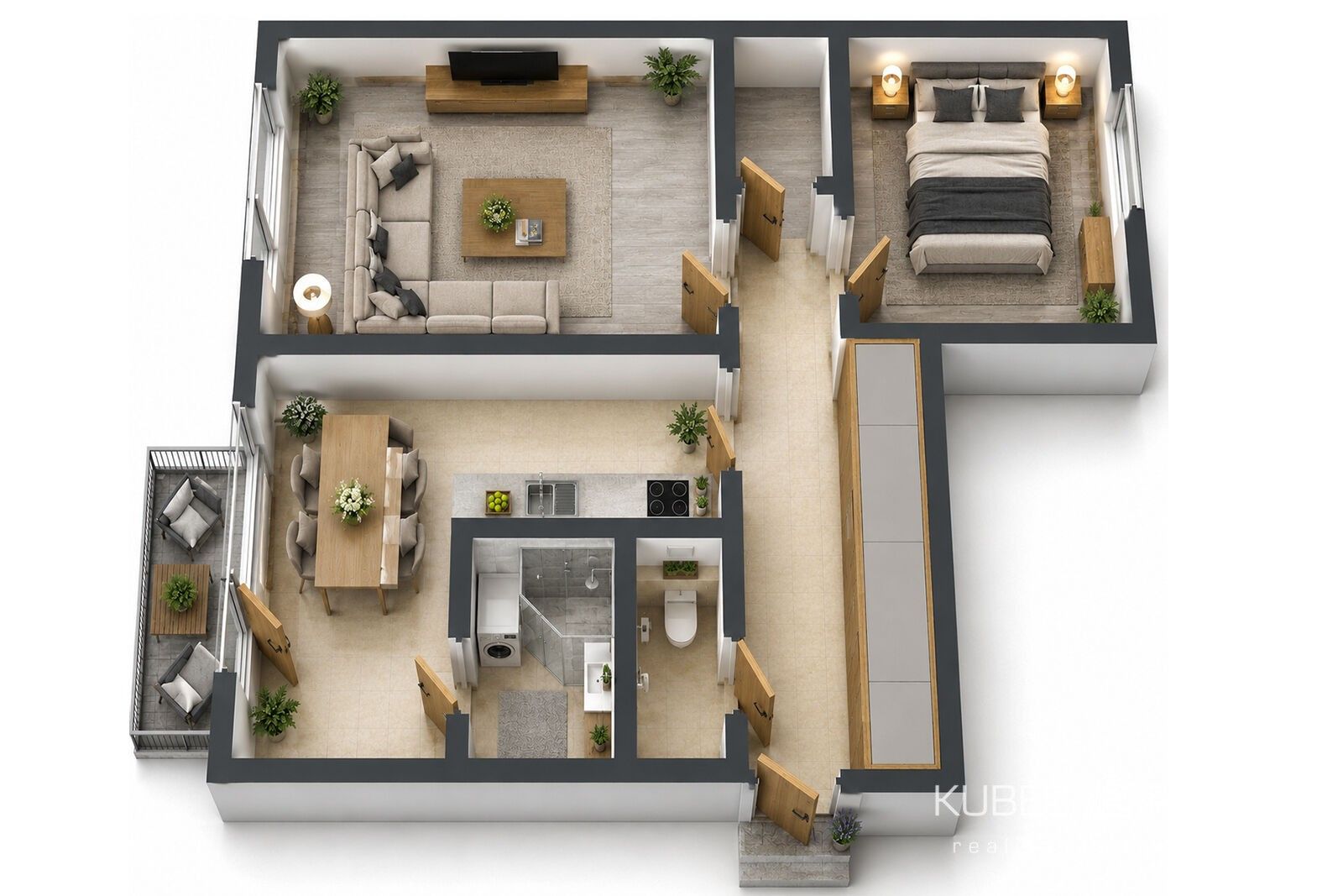 Byt 2+1 · 64 m² · Jesenského 2701, Tábor - 4