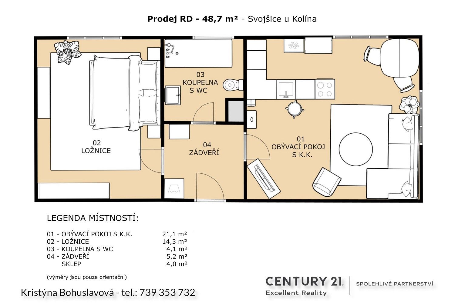 Chalupa · 49 m² · Svojšice, okres Kolín, Středočeský kraj - 4